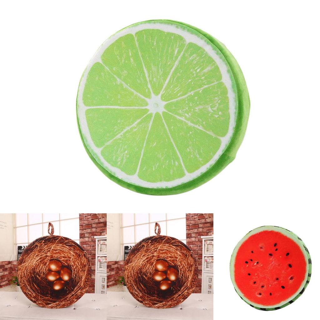 Adorable 16" Round Fruit Sofa Throw Pillow For Living Room Or Bedroom