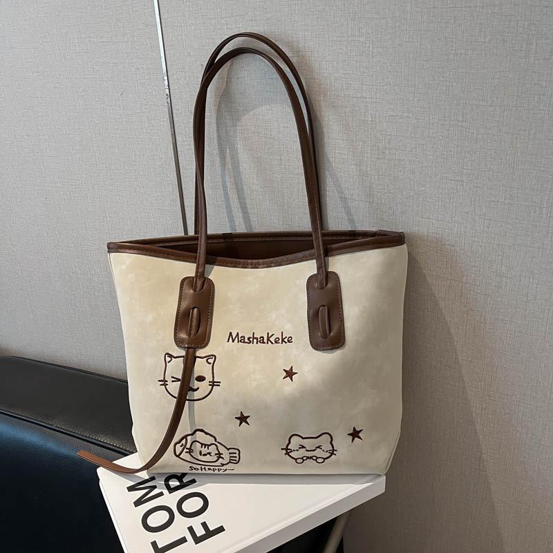 Große Kapazität Herbst und Winter Vielseitige Tasche Damen Neue High-End Lässige Umhängetasche Strukturierte Pendler-Tragetasche