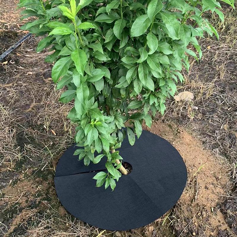 Non-Woven Tree Mulch Ring Weeding Barrier, Protector Mat, Plant Cover, Anti Grass, Gardening Fabric Weed Control, 15cm-82cm