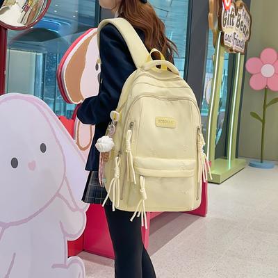 Schultasche süßes Mädchen Schultasche große Kapazität College-Stil Mittelschülerin Oberschülerin College-Student Rucksack Freizeit Reise Rucksack