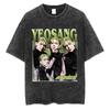Vintage Washed Ateez Yunho Kpop Band Album 2026 TShirt Mens Women Hip Hop Loose Korean Fashion Short Sleeve T Shirt Streetwear