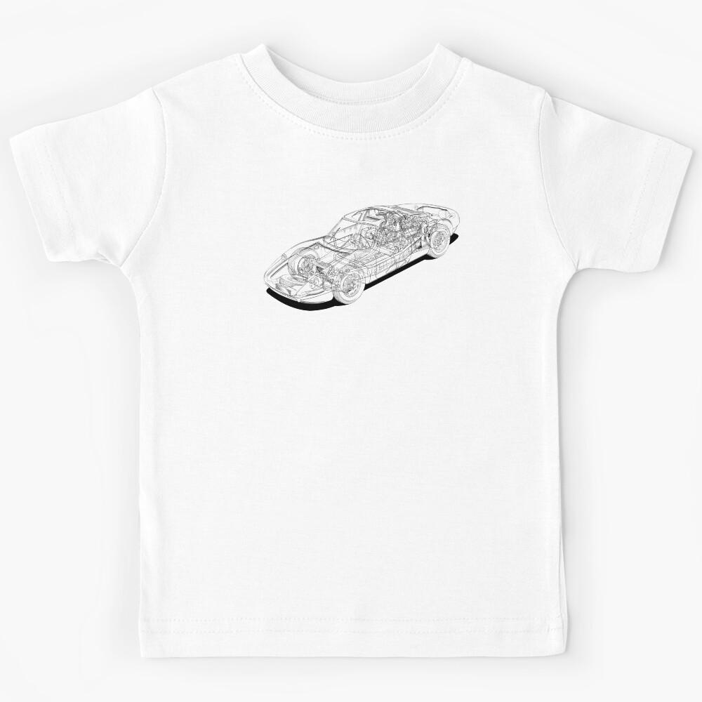 Classic Racing Car 4 Vintage Drawing Kids T-Shirt 120
