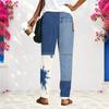 Women Plus Size Tie Dye Printed Loose Straight Leg Long Pants With Pockets