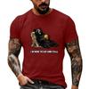 Herren Lustiger Tier-Spruch Print Vintage T-Shirt, Locker Atmungsaktiv Sommer Freizeit Oberteil