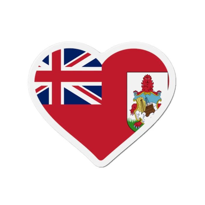 Aimant Coeur Drapeau Bermudes - Multicolore - 10 Cm - 50 Pièces - Résine Synthétique - Mixte