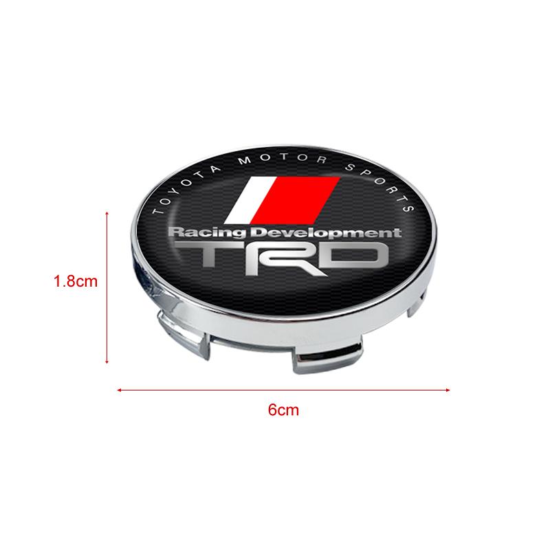 Pro Toyota TRD Camry Corolla Yaris Chr Auris Avensis T25 GR 4ks 60mm Středová krytka náboje kola auta Krytka středu ráfku Krytka proti prachu Emblém