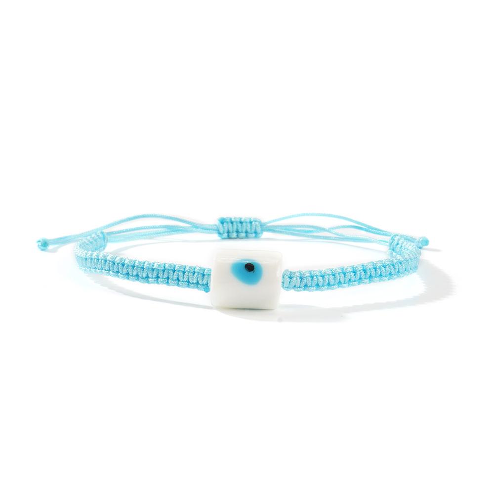 Multicolor Woven Rope Demon Eye Bracelet - Trendy Design for Daily Wear
