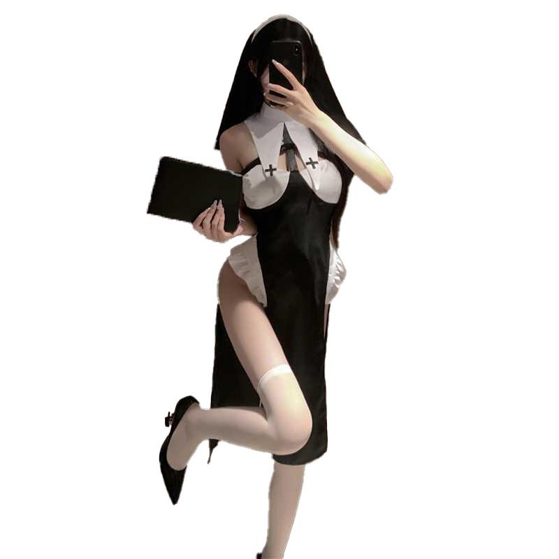 Sex lingerie cos play nun pure desire suit bed passion free sexy uniform seduction robe