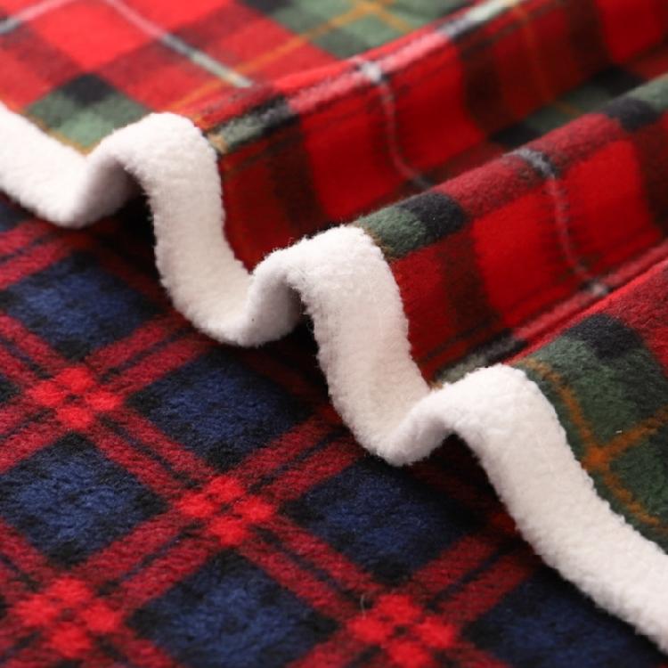 Plaid Couch Decorative Blanket Soft Throw Blankets Polyester Material for Sofa