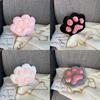 Plush Cat Paw Mini Crossbody Bag With Zipper Closure For Daily Casual Use