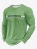 Vintage Men's Long Sleeve T-Shirt Streaks Print Top Spring Fall T-Shirt for Men 3D Striped Print Oversized Streetwear Clothing