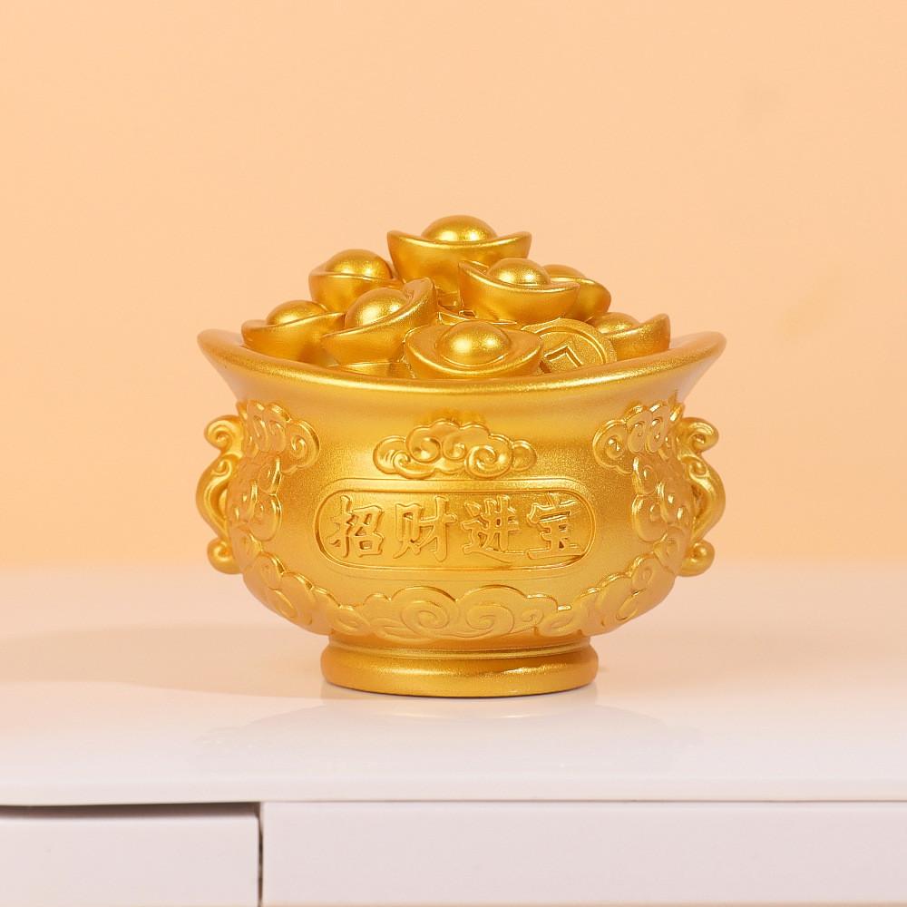 

Style Resin Fortune Basin With Prosperity Coins For Office Or Home Decor Gift Style D