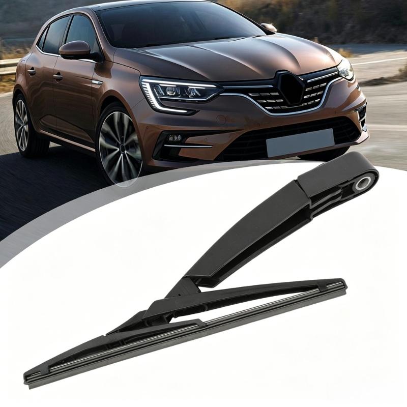Rear Windshield Wiper Replacement Set with Arm and Blade, Black 2 Piece Rear Window Kit, 21 cm Arm and 24 cm Blade for Worn Wiper Part Service