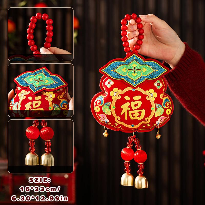 Good Fortune Chinese New Year Pendants Best Wishes Good Luck Spring Festival Decorations Red Get Rich Chinese Lucky Ornament