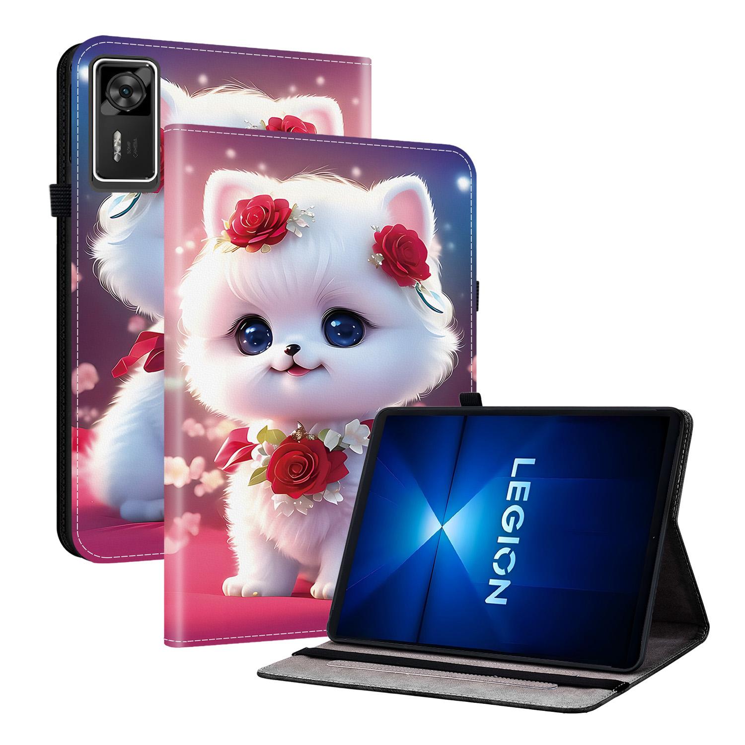 

Для Lenovo Legion Y700 Gen 4 Шкіряний чохол з принтом, підставка, чохол для планшета з відділеннями для карток