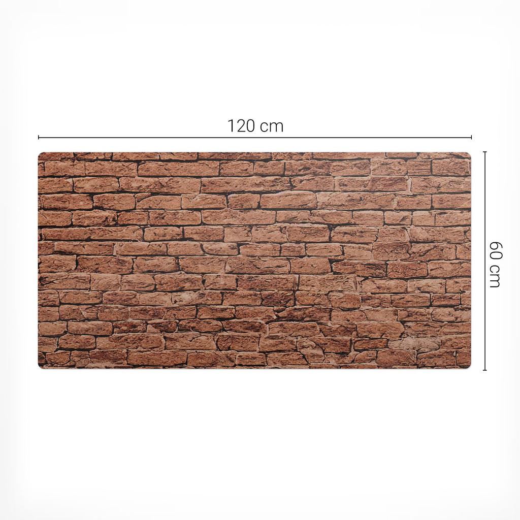 Ochronna Mata Dekoracyjna Na Stół Biurowy Ceglana Ściana Retro 120X60 Cm