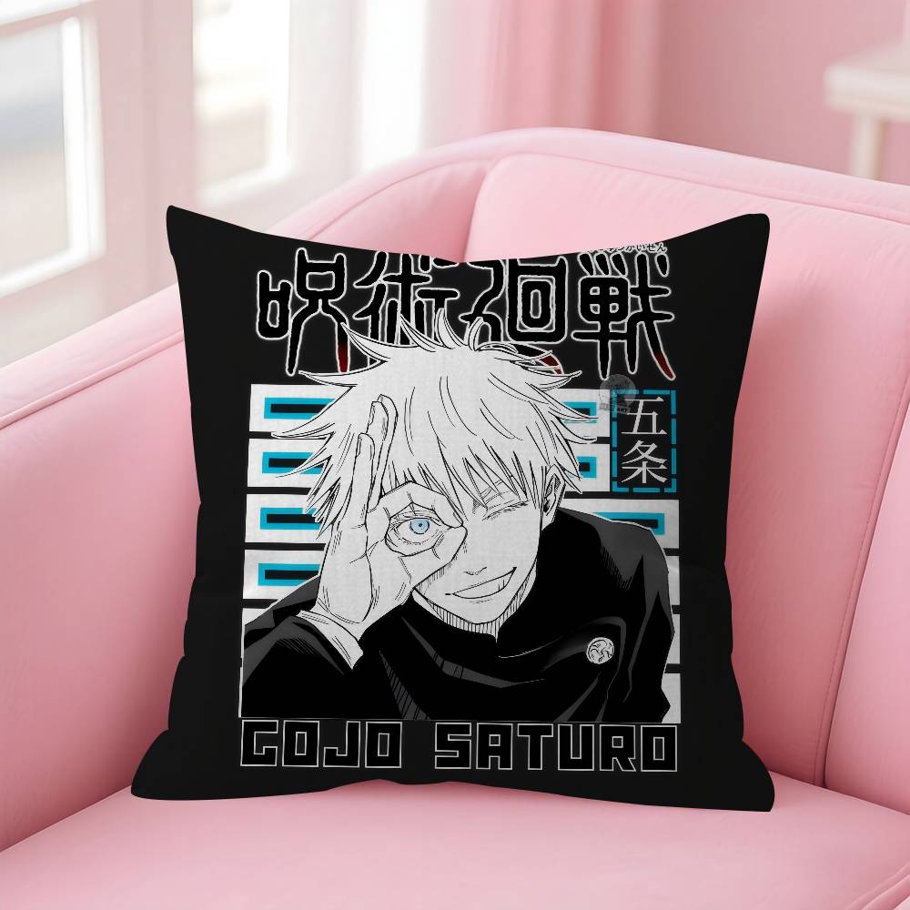 Satoru Gojo Anime Jujutsu Kaisen Pillow Gift Home Office Decoration Bedroom Sofa Car Cushion Cover Case 45X45