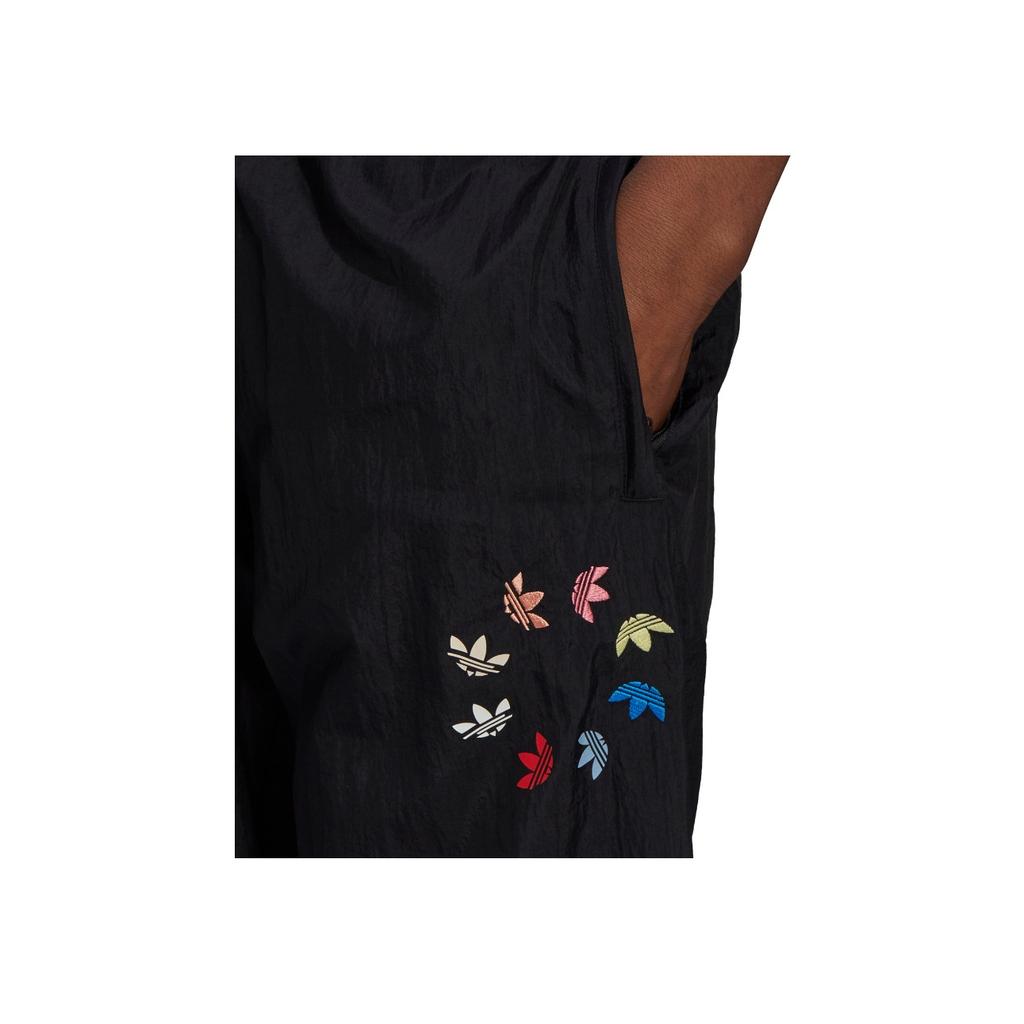 Adidas Originals Trefoil Solid Color Logo Embroidered Joggers Men Bottoms Black H37738