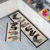 1-piece Rooster Pattern Kitchen Carpet Entrance Door Mat Laundry Room Corridor Long Carpet Home Decoration