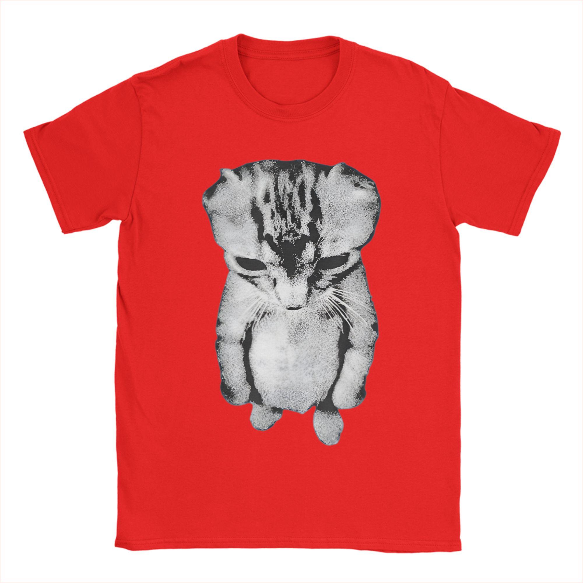 Хлопковая футболка с принтом El Gato Munchkin Kitten Art для взрослых, летняя, уличный стиль, с круглым вырезом, стиль Харадзюку, оверсайз, с принтованными топами S