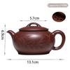 210ml Yixing Purple Clay Teapots Handmade Bamboo Leaves Tea Pot Raw Ore Purple Mud Beauty Tea Infuser Kettle Zisha Tea Set