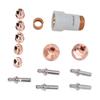 14Pcs Set Plasma Torch Consumables Kit Electrode Nozzle Protective Cover Swirl Circle Set for LC25