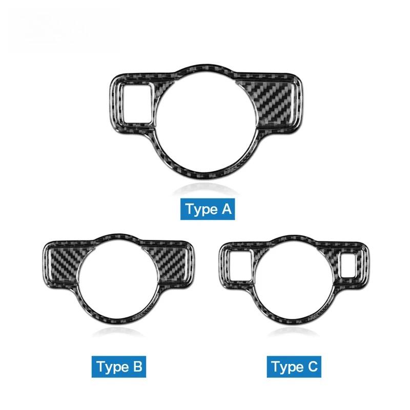 Carbon Fiber Headlight Switch Trim For Mercedes CLA GLA GLE 2014 2015 2016 2017-2023 Light Control Cover Frame Interior Sticker