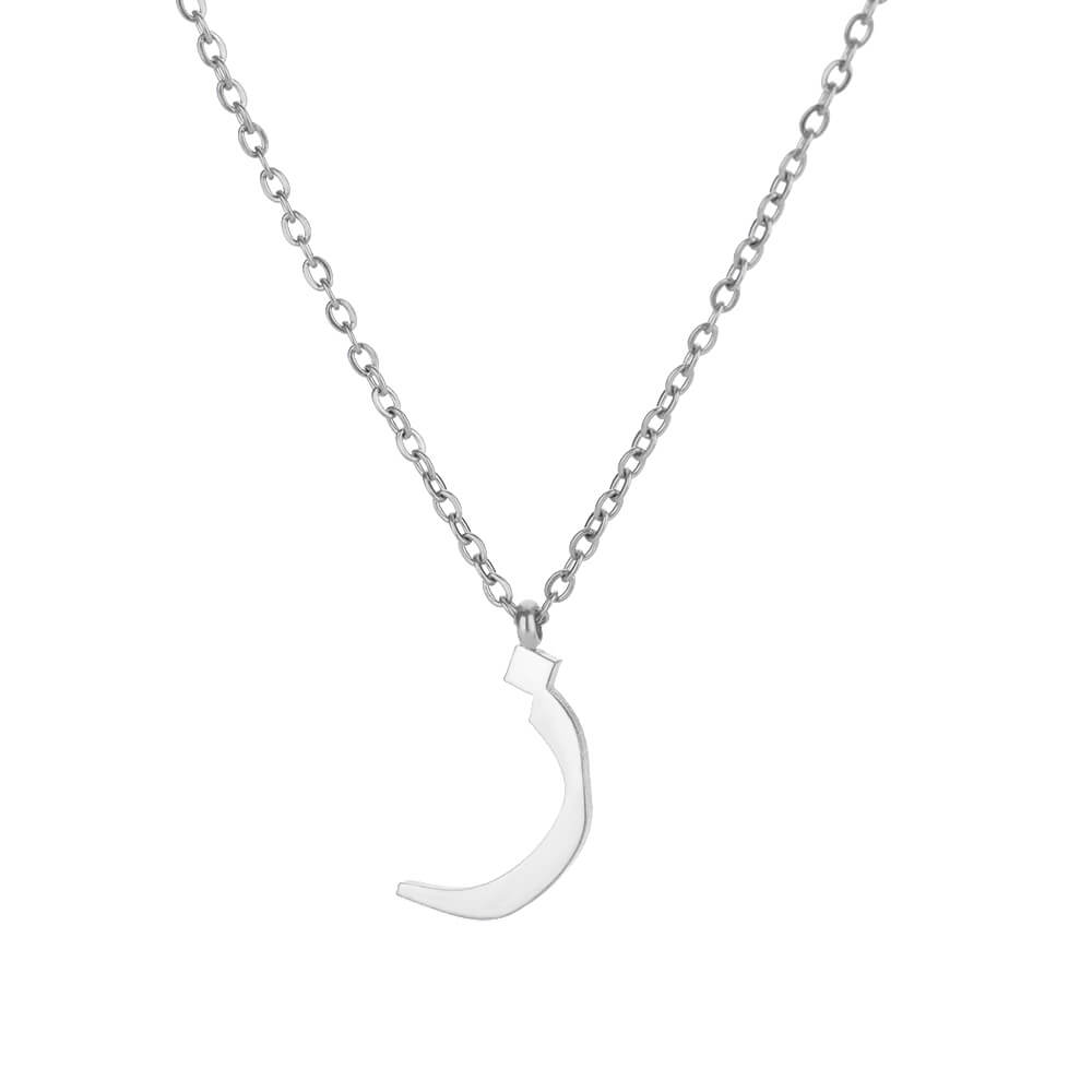 Náhrdelník z nerezové oceli s arabským písmenem pro ženy, zlatá barva, přívěsek s abecedou, choker, řetízek na klíční kost, trendy šperk, dárek
