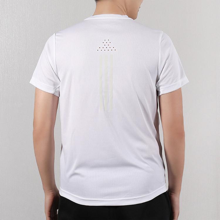 adidas Quick-Dry Training Sports Crew Neck T-Shirt Men Tops White EI6393