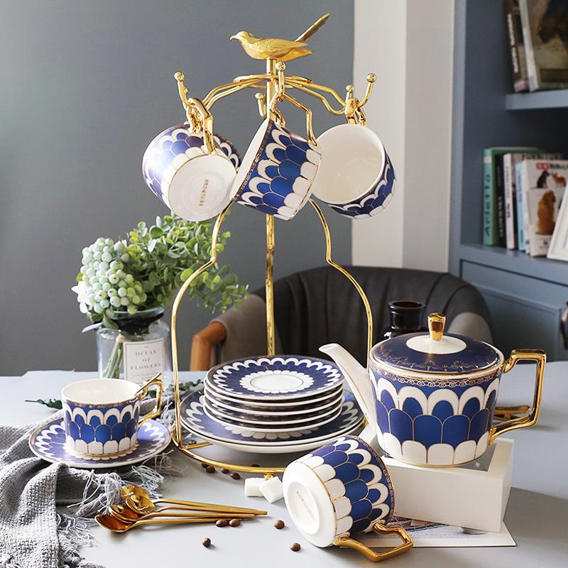 British Style Ceramic Cup Coffee Cup Set Afternoon Tea Tea Set Creative Cup Household With Saucer Spoon Holder