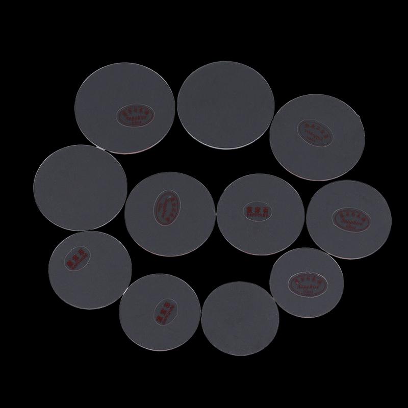 Circular Watch Glass Replacement Flat Sapphire Glass Thickness 1.0Mm Dia 25-35Mm Transparent Crystal Mineral Glass Watch Parts