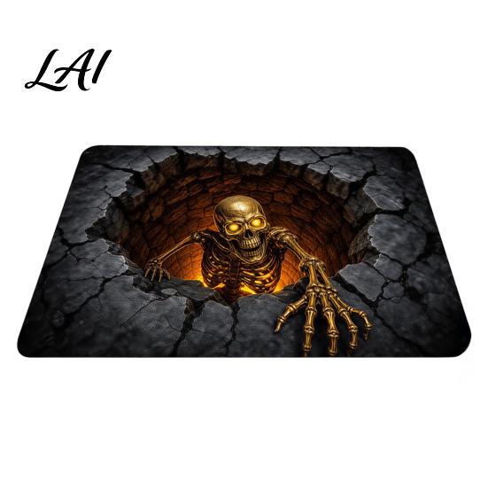 Seasonal Home Accent Piece 3D Halloween Rug Optical Illusion Floor Mat Diatomaceous Earth Bath Holiday Party Photo Backdrop Spooky Depth Area