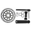 MTB Bike Crankset Hollow Integrated Double Chainrings 53‑39T Aluminum Alloy Bicycle Crank