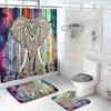 Fashion 3D Dolphin Shower Curtain Set Animal Bear Green Plant Waterproof Fabric Bathroom Set Decor With Hooks Bathroom Curtains
