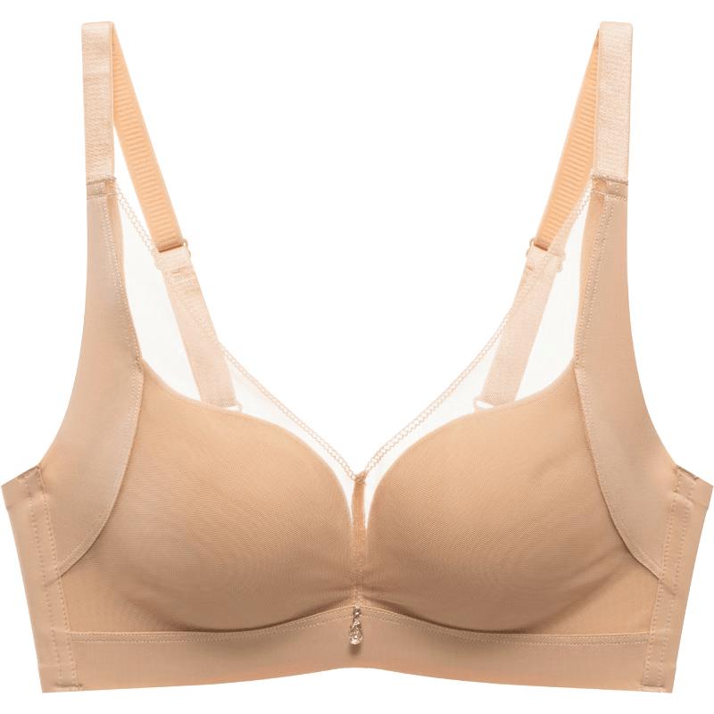 Oudifen Seamless Antibacterial Wireless Push-up Bra XB3536