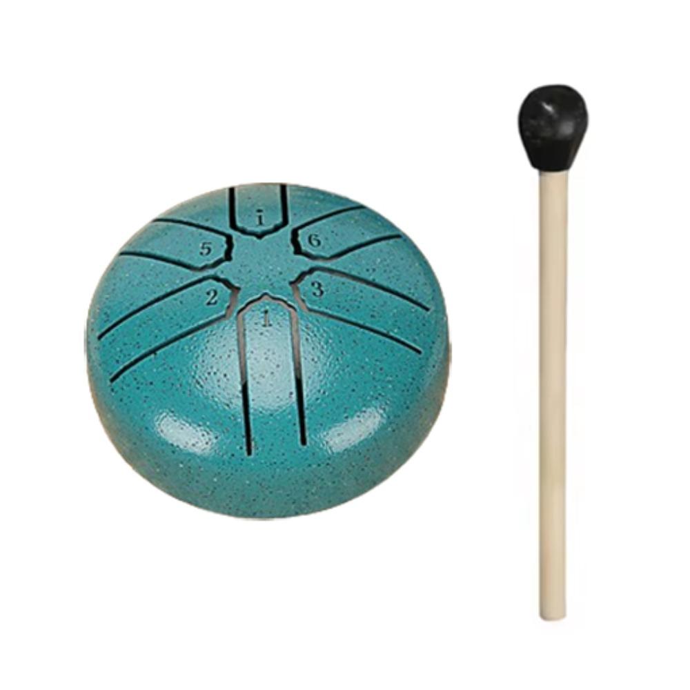 

Многоцветный стальной язычковый барабан, набор из 6 нот, медитационный барабан дождя, мини ручной пан-барабан, для начинающих зелёный