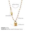 Freshwater Pearl Beaded Necklace Stainless Steel Gold-plated Light Luxury Simple Wind Beaded Necklace