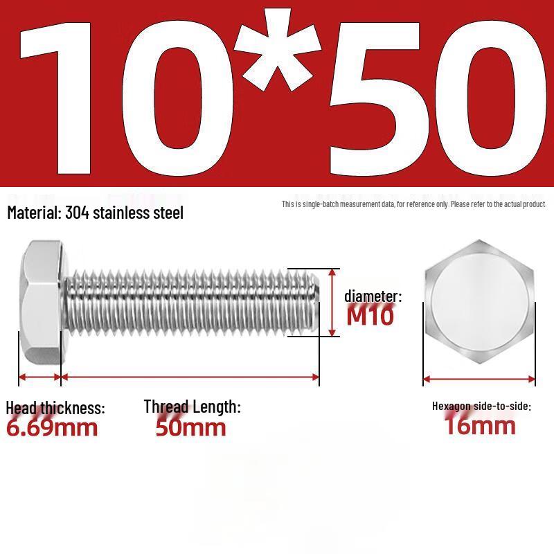 304 Stainless Steel Hex Head Bolt