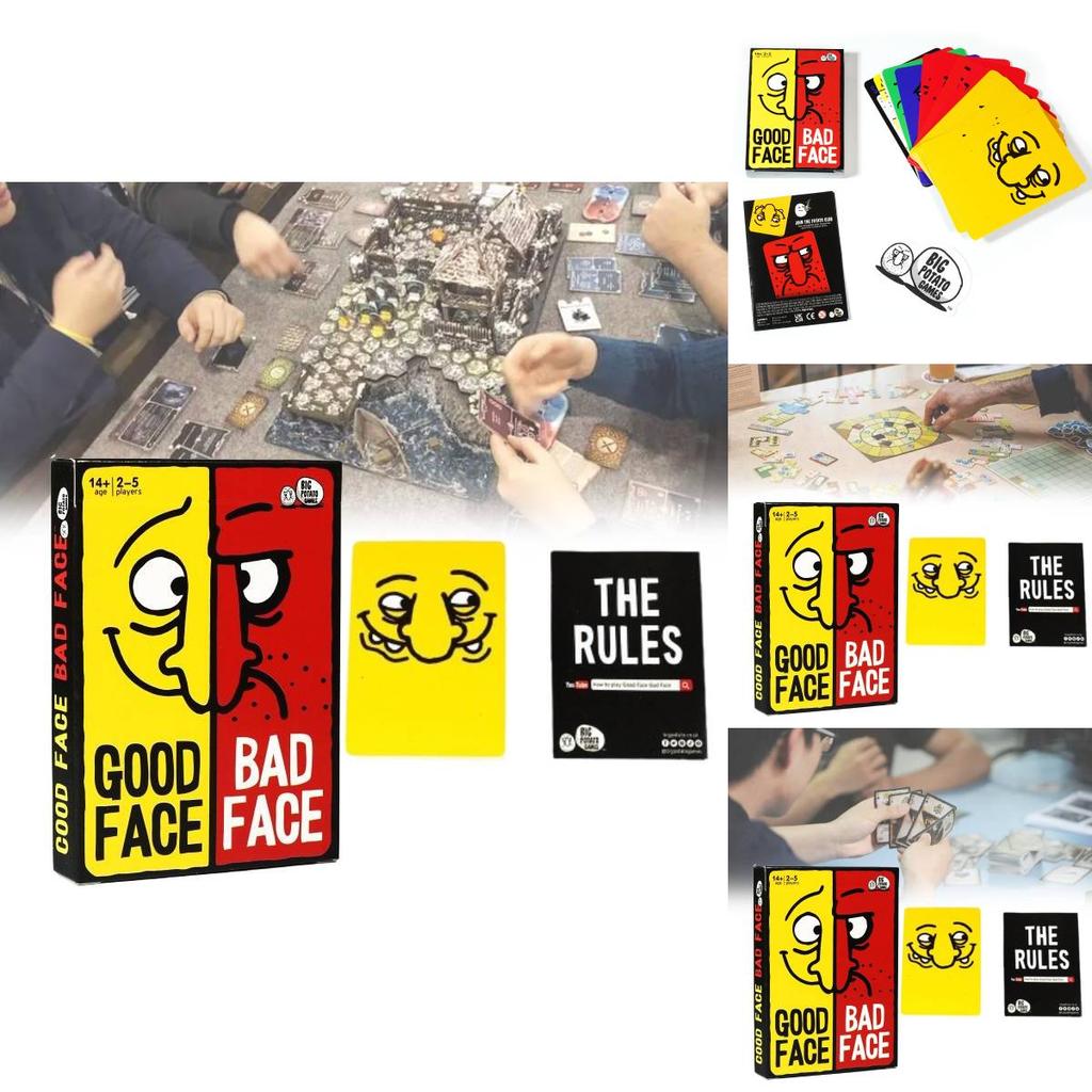 Masques Faciaux Bon Visage Mauvais Visage Visage Drôle Pour des Jeux de Fête Hilarants et du Plaisir en Famille