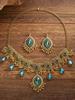 Indian Ethnic Style Gemstone Beaded Jewelry Set - Necklace & Earrings