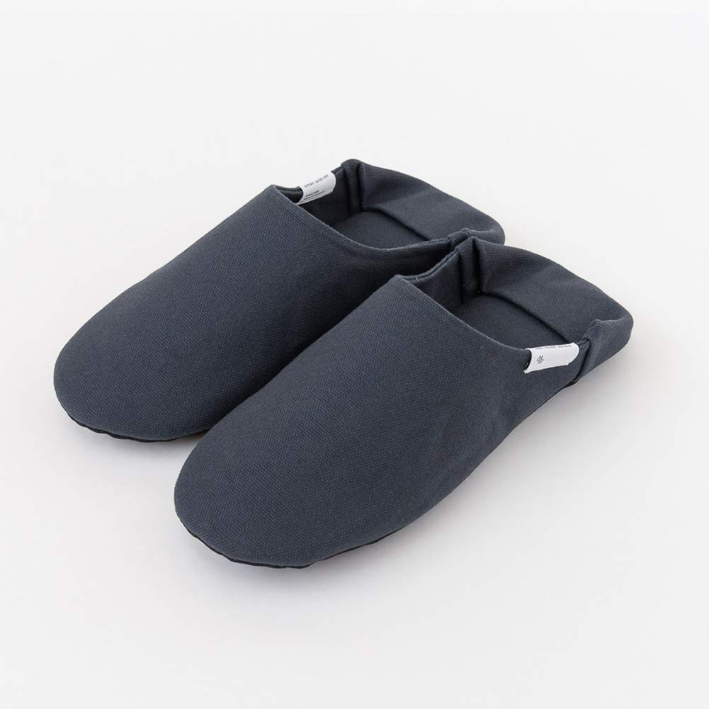 Canvas Medium Slate Gray HOME Babouche, (23-25cm), [ABE SHOES]