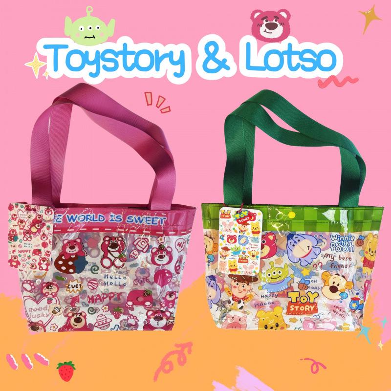 High-Value Cartoon Bear Souvenir Handbag - Waterproof, Cute, and Spacious Shopping Bag