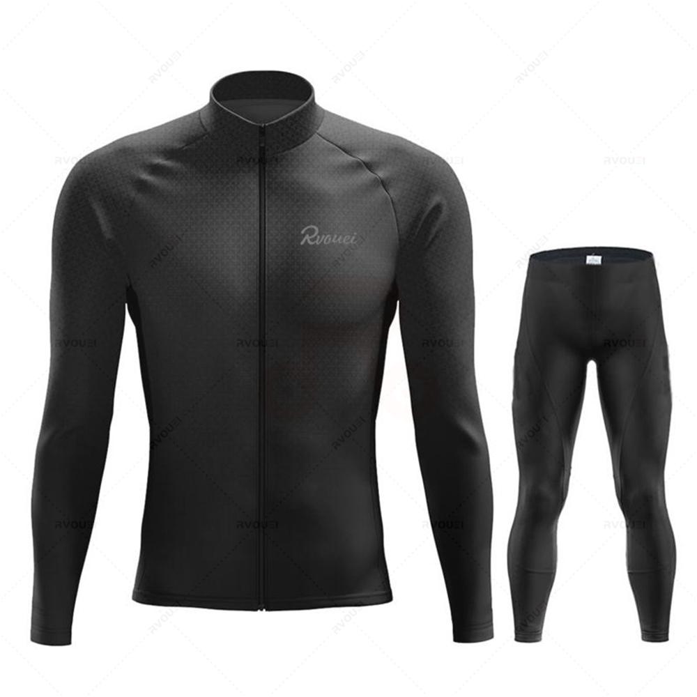 Rvouei Pro Team 2026 Spring and Fall Mens Long Sleeve Cycling Sets Bicycle Clothing Mountain Bike Clothes Suits Ropa Ciclismo