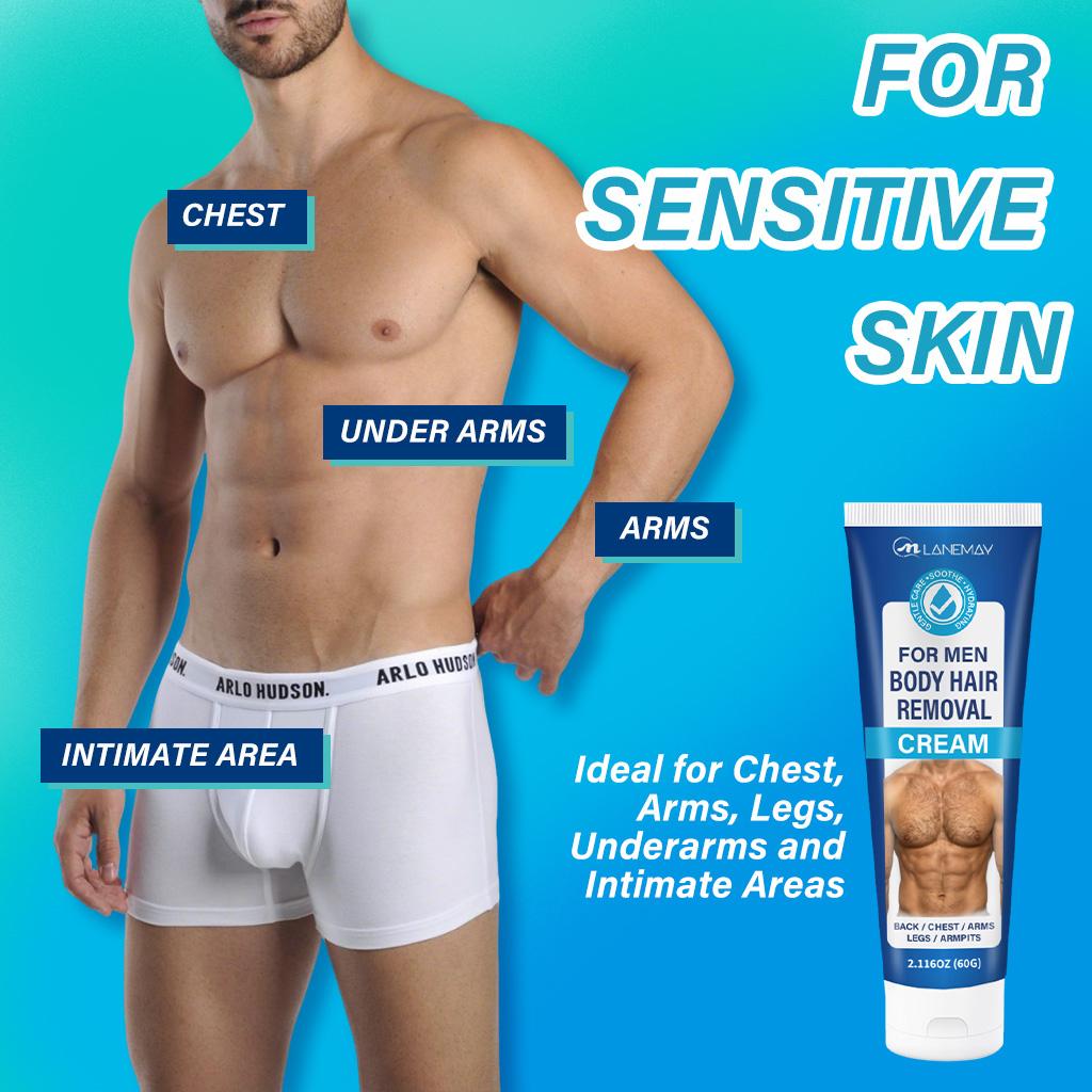 For Men Body Hair Removal Cream-Fast Results In 8 Minutes-Safe, Reliable And Effective-Suitable For All Skin Types, 60g