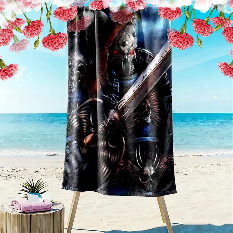Talos Valcoran 2D Flat Print Beach Towel, Large Soft Quick Dry Towel for Beach Camping SwimmingFSTJ261012246