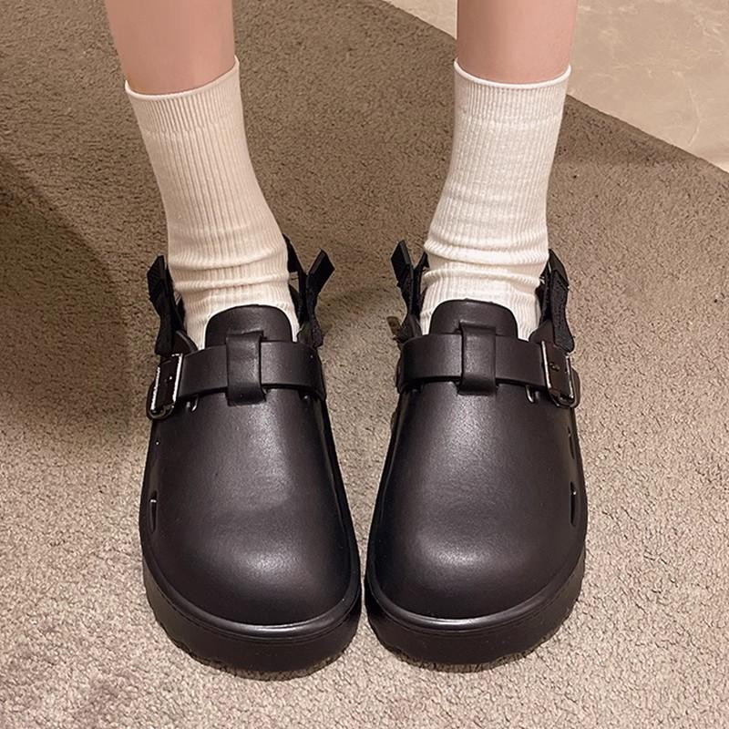

Женские модные босоножки на платформе Clogs 2025, летние пляжные сандалии Eva с ремешком сзади, женские нескользящие сандалии для сада с мягкой подошвой 40-41 чёрный