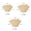 100 Pcs with Handle Cone Coffee Filter Paper Disposable Coffee Dripper Coffee Maker Paper  Travel