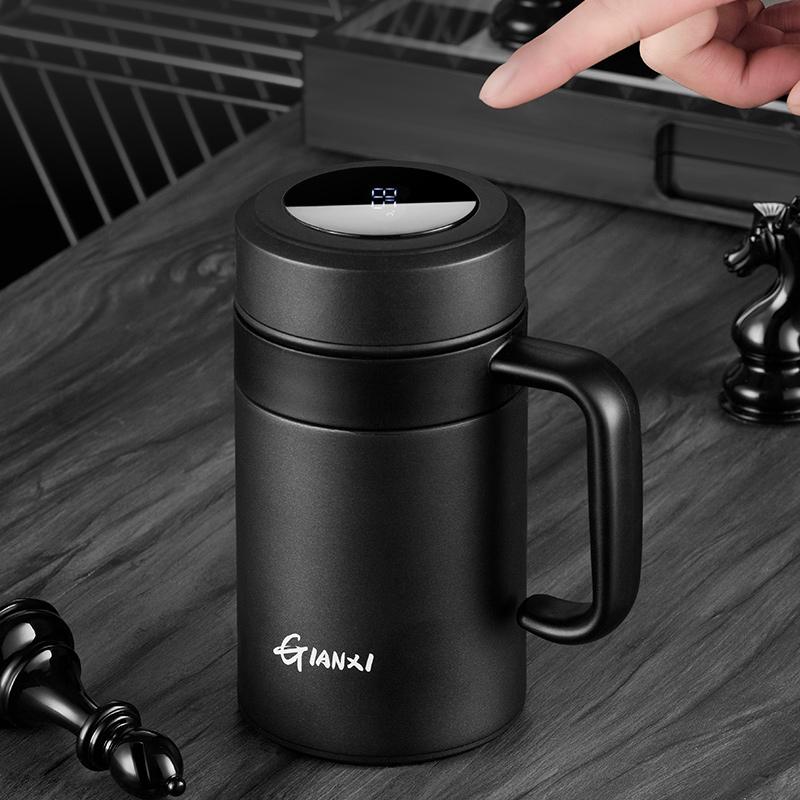 Titanium Double-walled Vacuum Thermal Insulation Cup with Filter Portable Tea Coffee with Lid Water Bottle