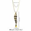Collier Vitré Mobile Bijoux Dorés Colorés Personnalité Collier Poisson Émail Femme