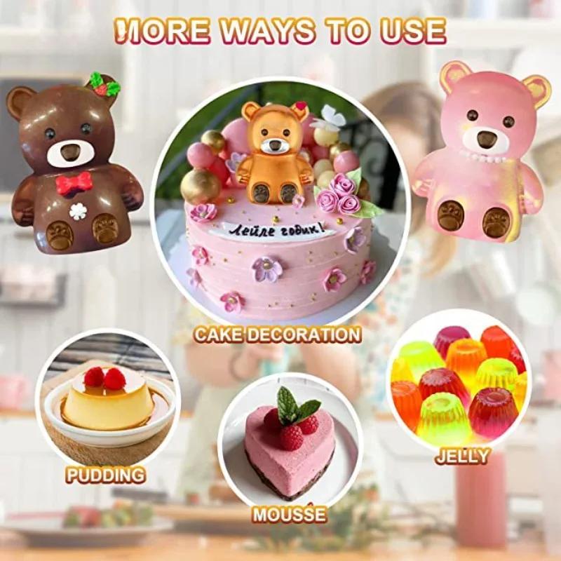 Multi Style Bear Silicone Baking Mold Animal Cake Candy Jelly Chocolate Making Set Bunny Soap Candle Mould Ice Tray Gifts